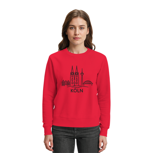 Köln Skyline (großer Druck auf der Brust) - Premium Sweatshirt