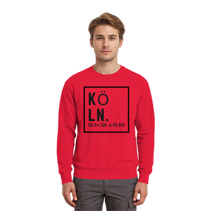 Köln Koordinaten (großer Druck auf der Brust) - Premium Sweatshirt