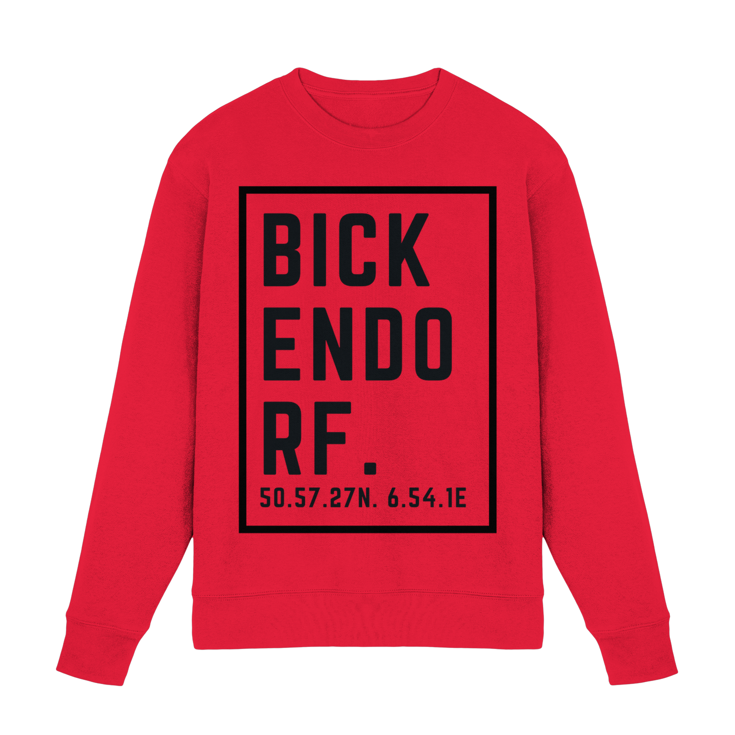 Bickendorf Koordinaten (großer Druck auf der Brust) - Premium Sweatshirt