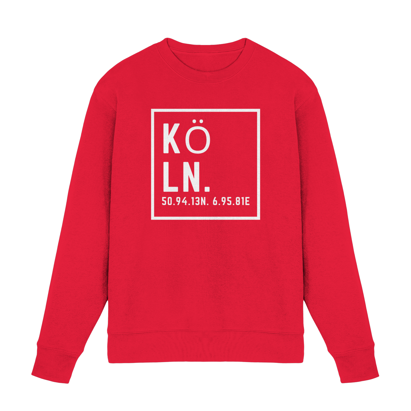 Köln Koordinaten (großer Druck auf der Brust) - Premium Sweatshirt