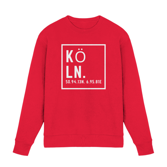 Köln Koordinaten (großer Druck auf der Brust) - Premium Sweatshirt