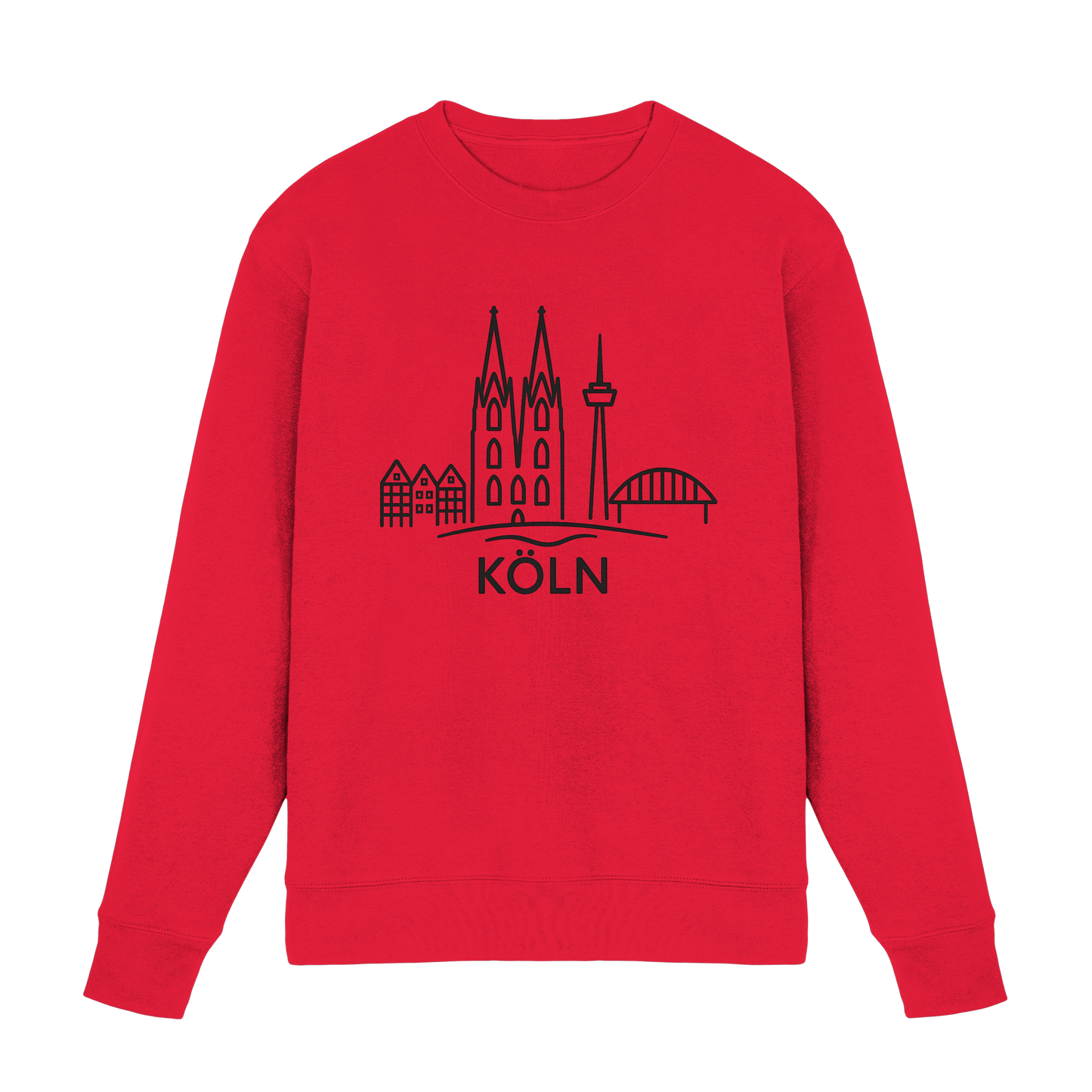 Köln Skyline (großer Druck auf der Brust) - Premium Sweatshirt