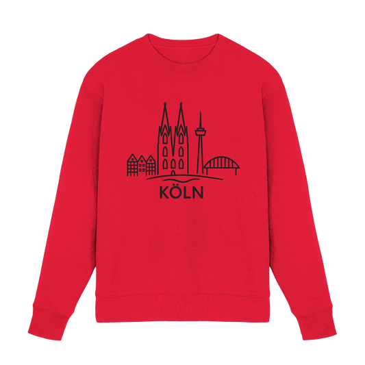 Köln Skyline (großer Druck auf der Brust) - Premium Sweatshirt