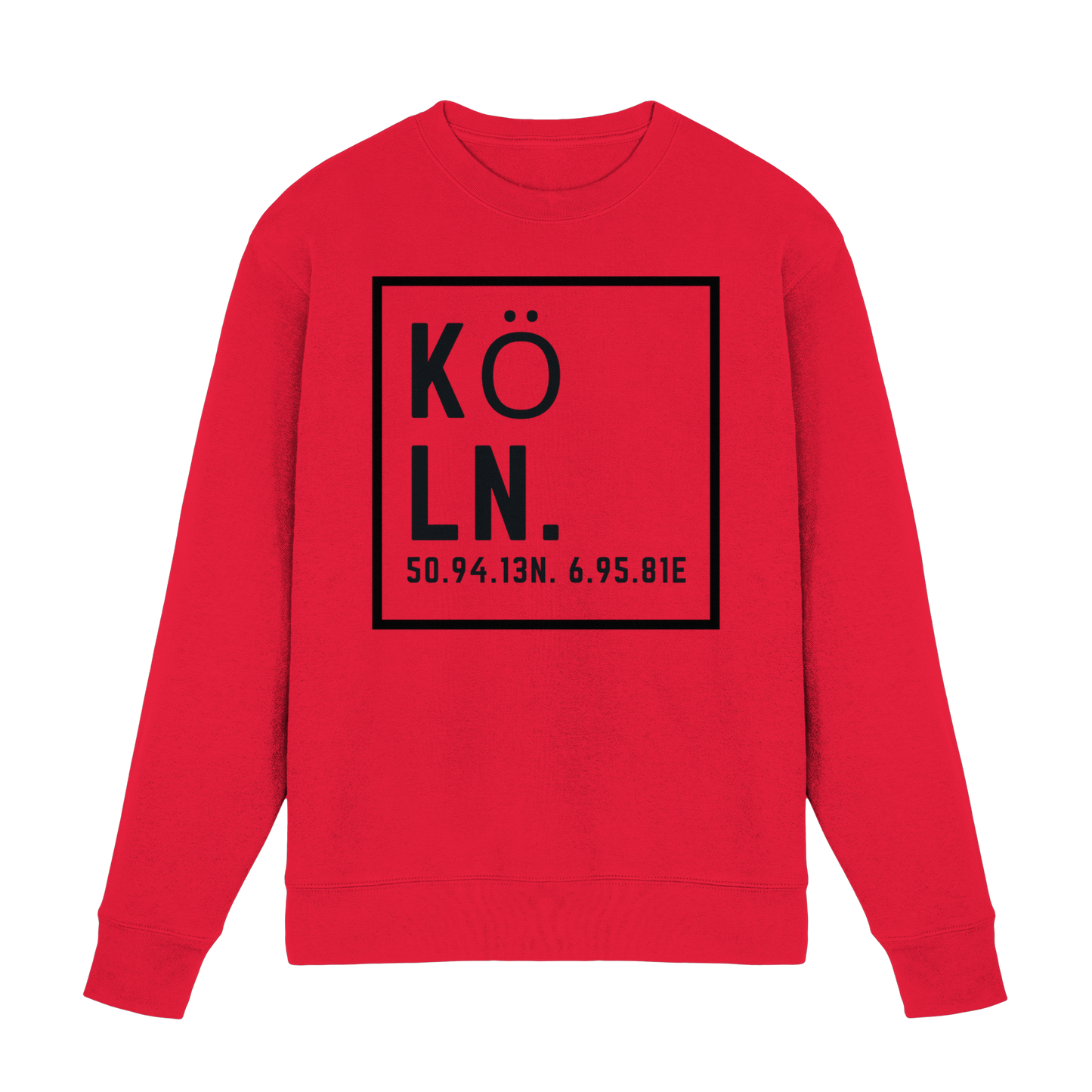 Köln Koordinaten (großer Druck auf der Brust) - Premium Sweatshirt