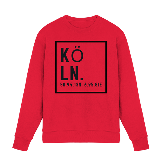 Köln Koordinaten (großer Druck auf der Brust) - Premium Sweatshirt
