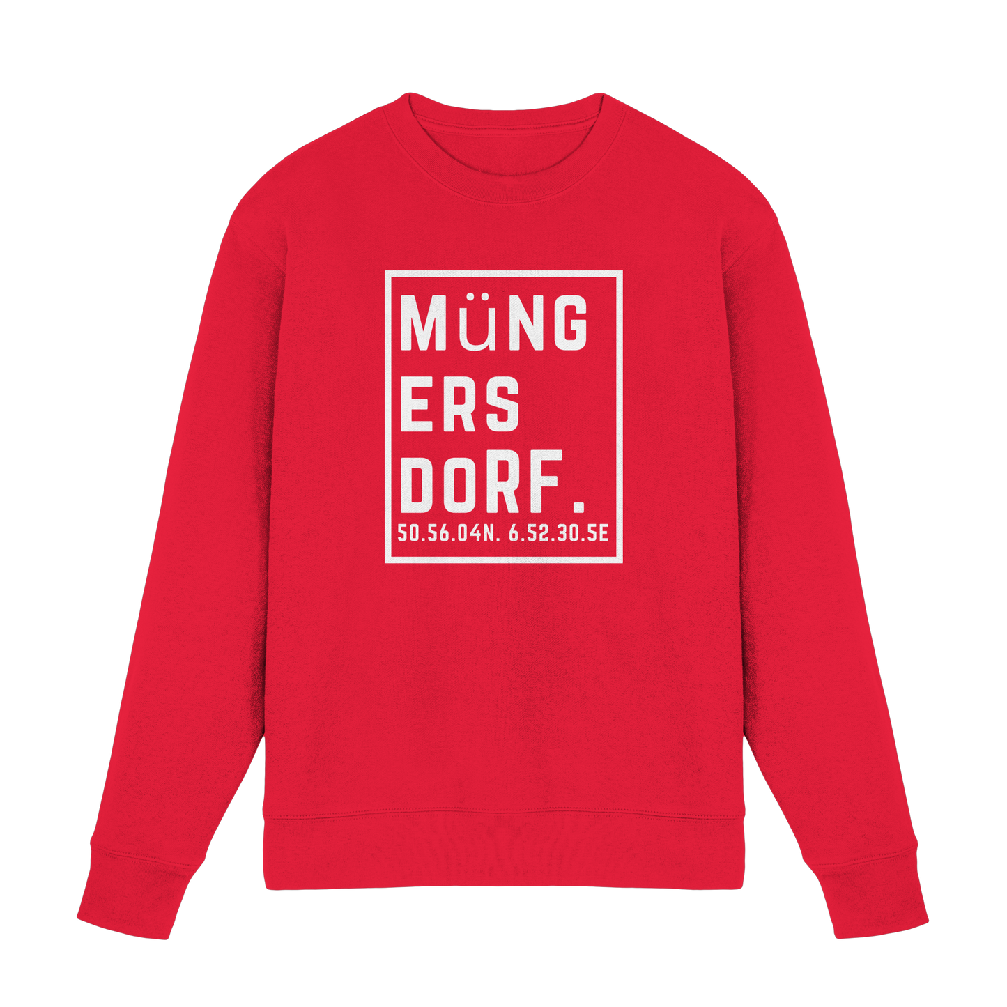 Müngersdorf Koordinaten (großer Druck auf der Brust) - Premium Sweatshirt