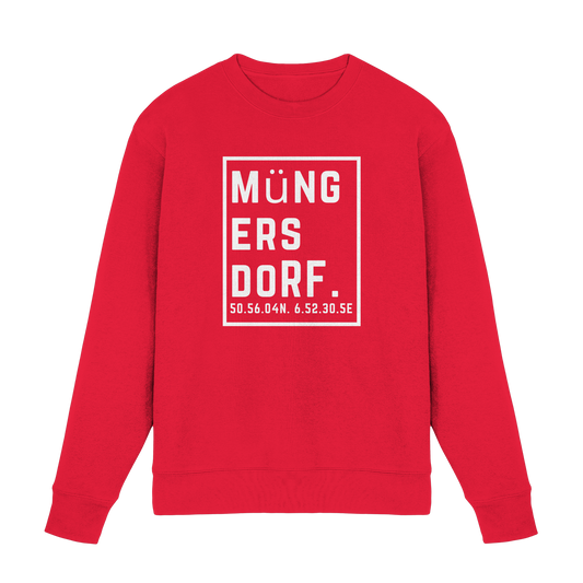 Müngersdorf Koordinaten (großer Druck auf der Brust) - Premium Sweatshirt