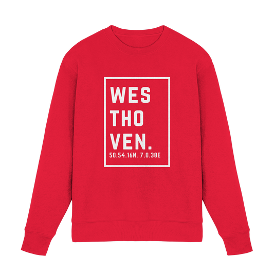 Westhoven Koordinaten (großer Druck auf der Brust) - Premium Sweatshirt
