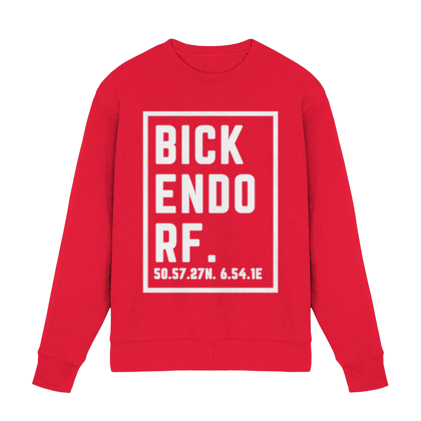 Bickendorf Koordinaten (großer Druck auf der Brust) - Premium Sweatshirt