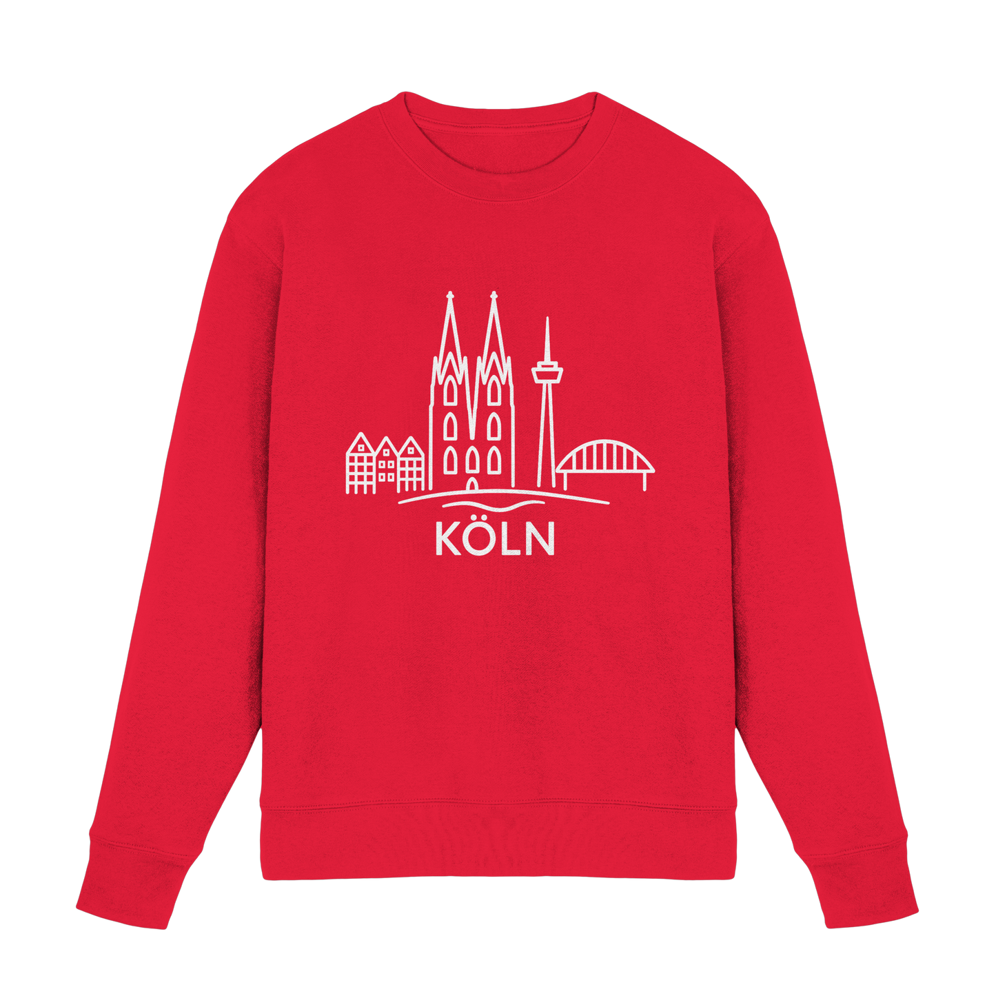 Köln Skyline (großer Druck auf der Brust) - Premium Sweatshirt