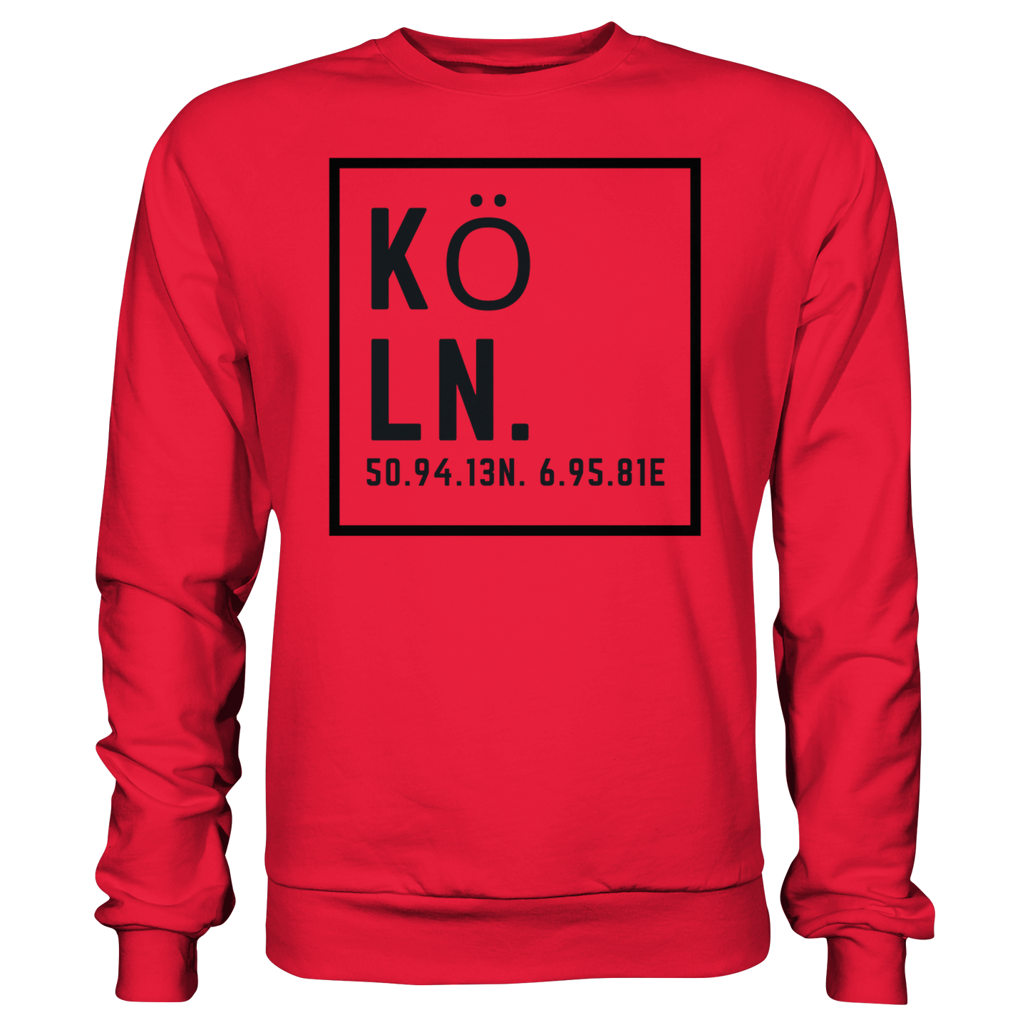 Köln Koordinaten (großer Druck auf der Brust) - Premium Sweatshirt
