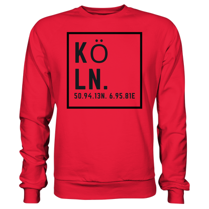 Köln Koordinaten (großer Druck auf der Brust) - Premium Sweatshirt