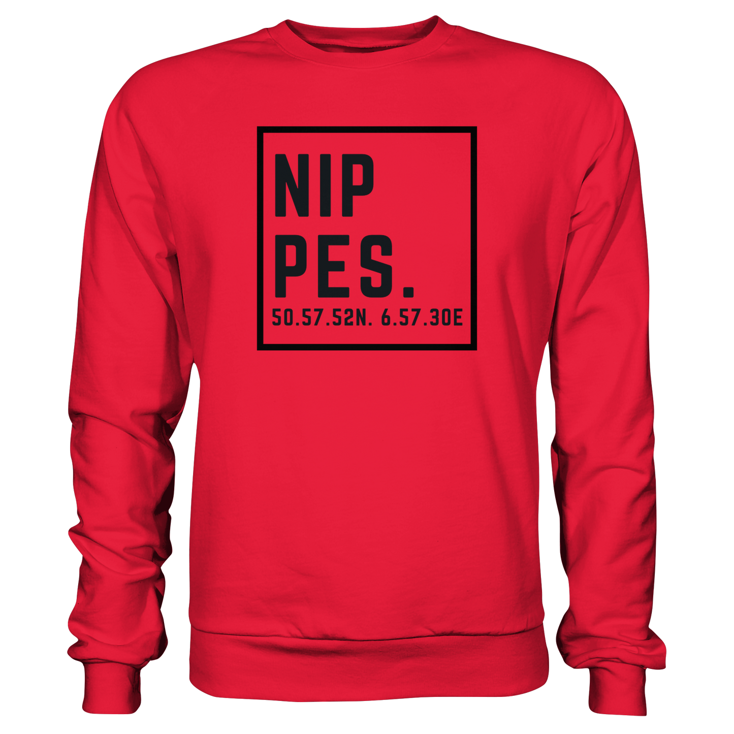 Nippes Koordinaten (großer Druck auf der Brust) - Premium Sweatshirt