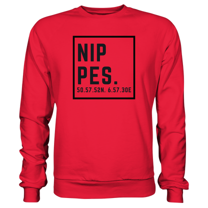 Nippes Koordinaten (großer Druck auf der Brust) - Premium Sweatshirt
