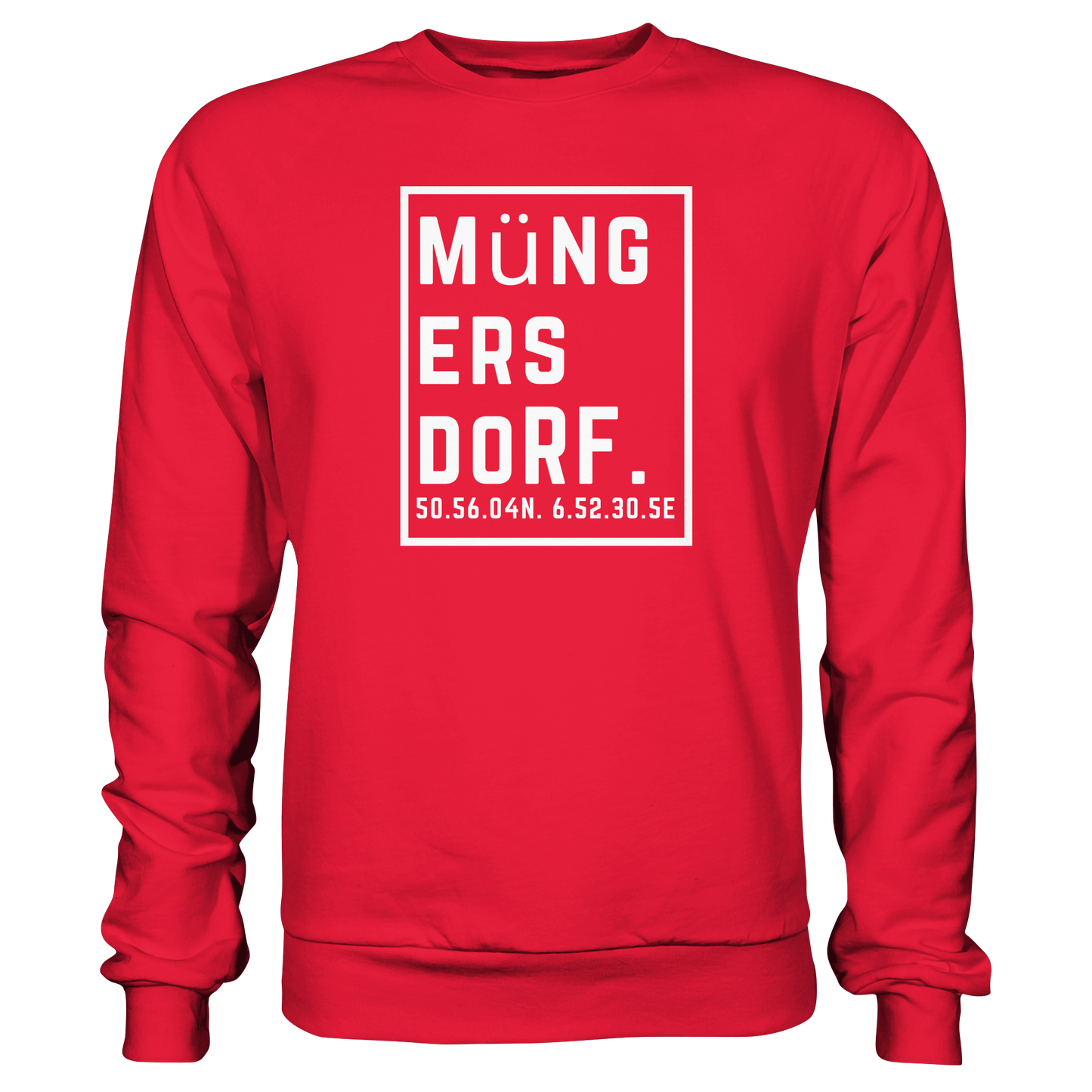 Müngersdorf Koordinaten (großer Druck auf der Brust) - Premium Sweatshirt