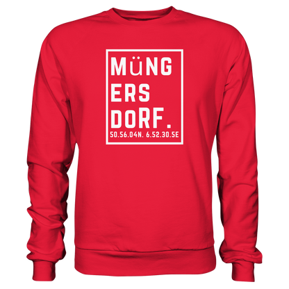 Müngersdorf Koordinaten (großer Druck auf der Brust) - Premium Sweatshirt