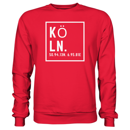 Köln Koordinaten (großer Druck auf der Brust) - Premium Sweatshirt