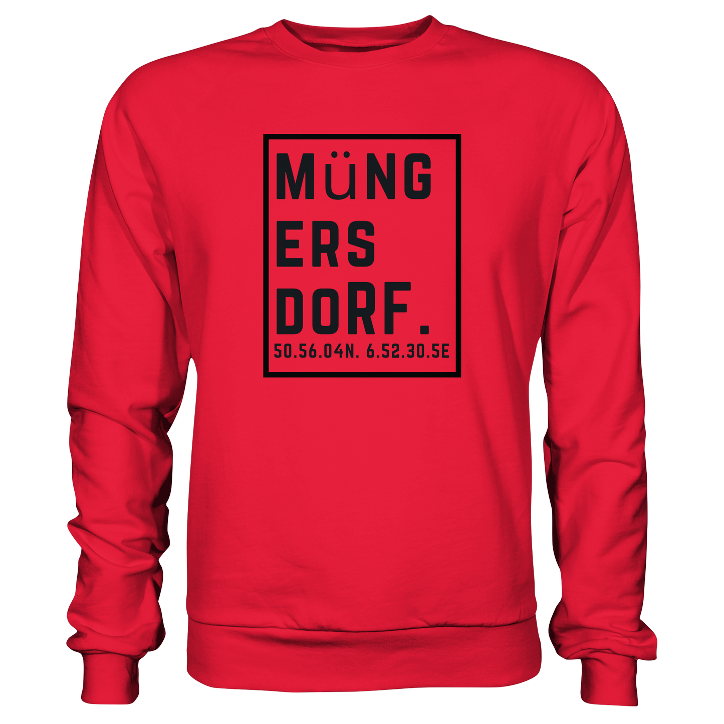Müngersdorf Koordinaten (großer Druck auf der Brust) - Premium Sweatshirt