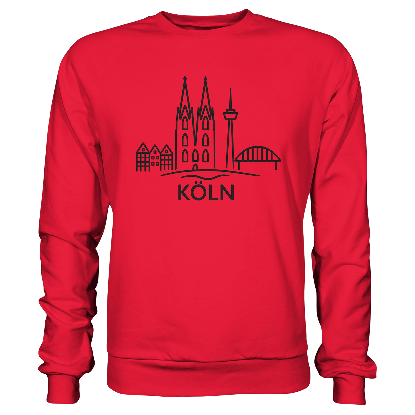 Köln Skyline (großer Druck auf der Brust) - Premium Sweatshirt