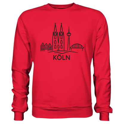 Köln Skyline (großer Druck auf der Brust) - Premium Sweatshirt