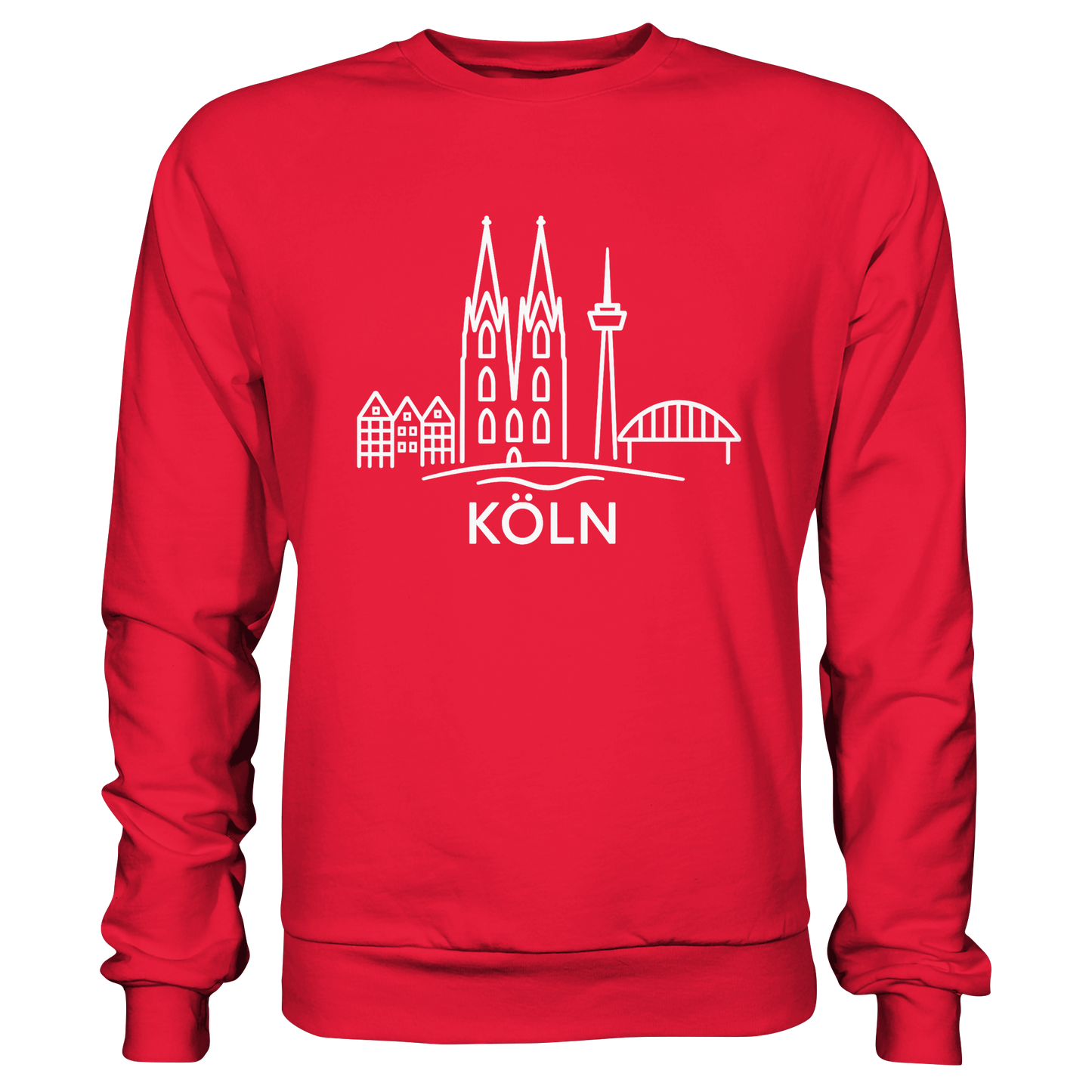 Köln Skyline (großer Druck auf der Brust) - Premium Sweatshirt