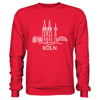 Köln Skyline (großer Druck auf der Brust) - Premium Sweatshirt