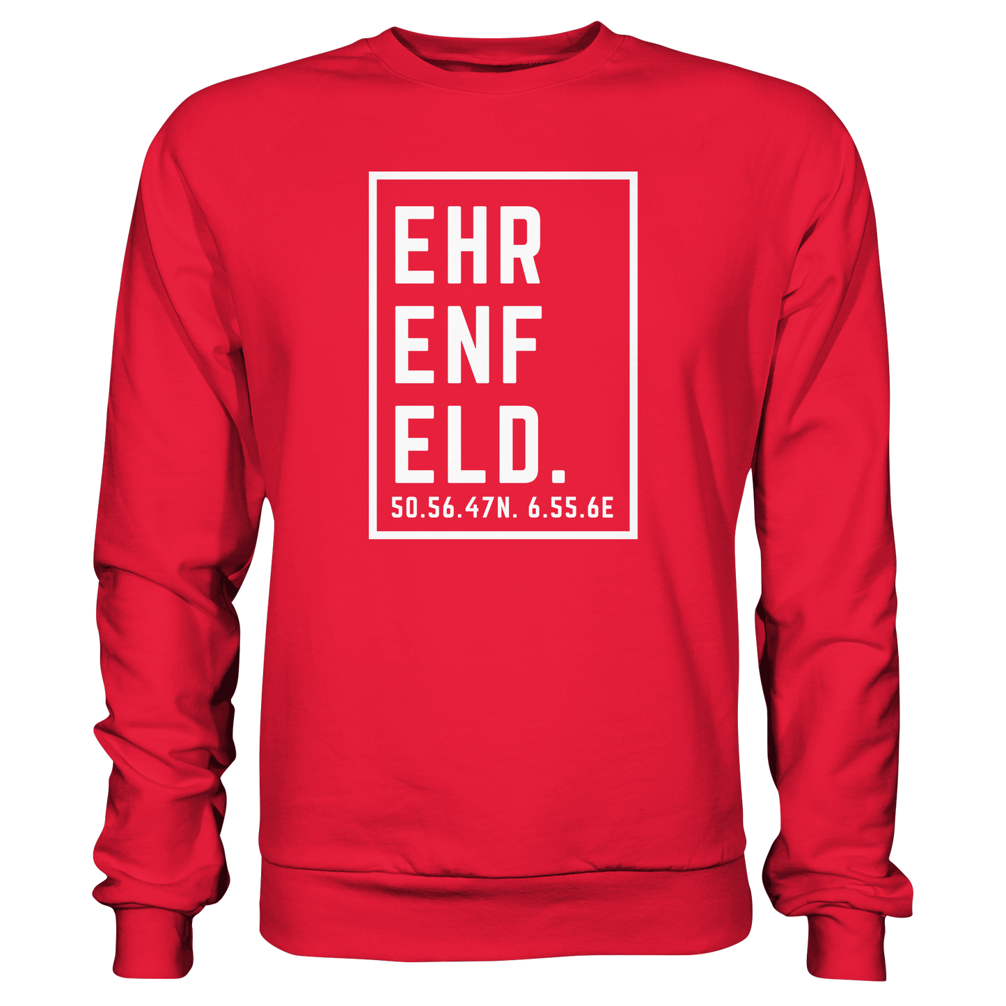 Ehrenfeld Koordinaten (großer Druck auf der Brust) - Premium Sweatshirt