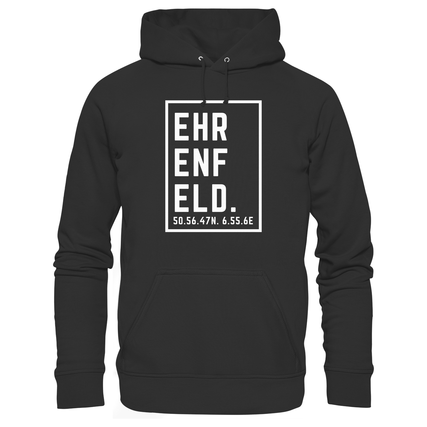 Ehrenfeld Koordinaten (großer Druck auf der Brust) - Premium Unisex Hoodie