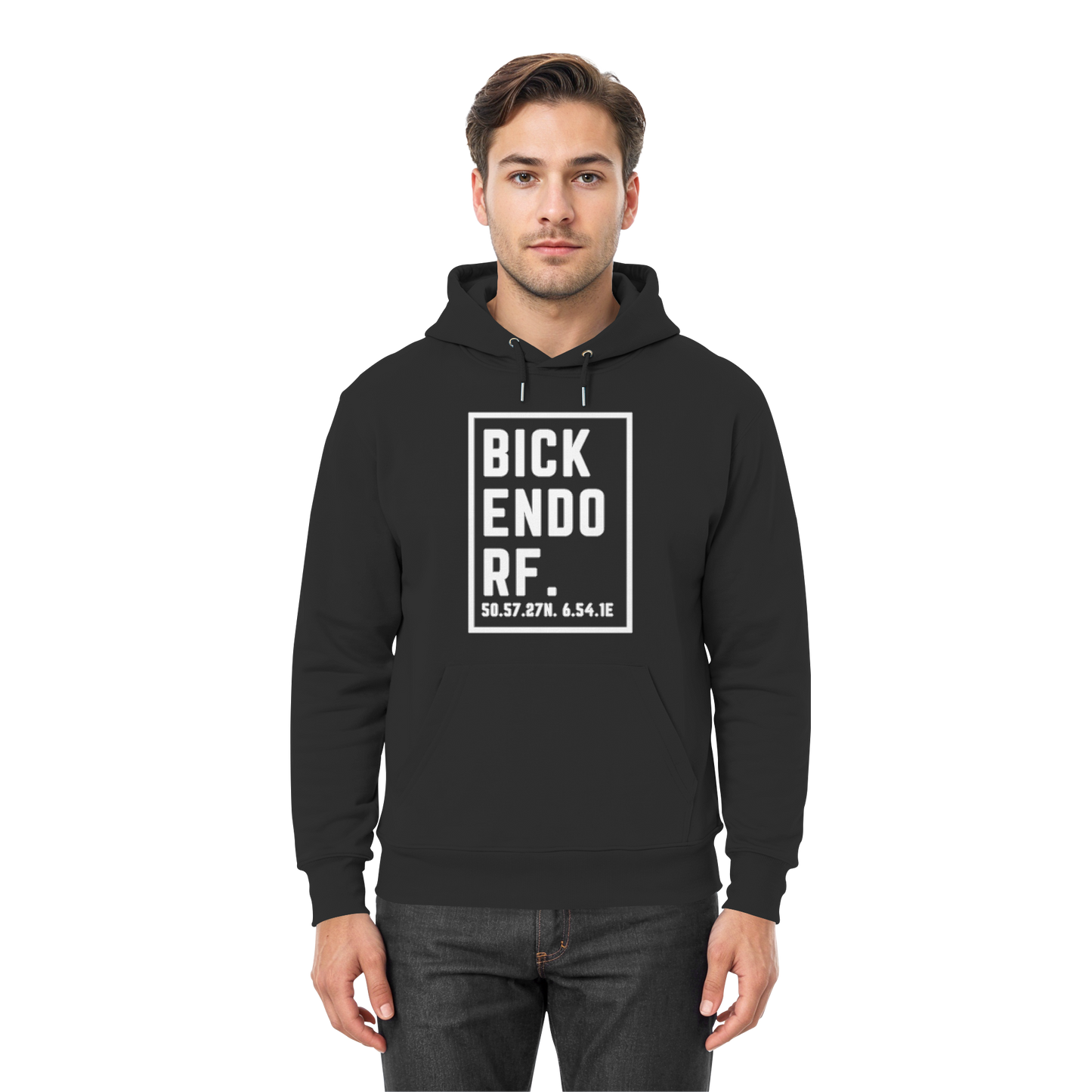 Bickendorf Koordinaten (großer Druck auf der Brust) - Premium Unisex Hoodie
