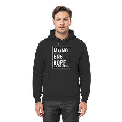Müngersdorf Koordinaten (großer Druck auf der Brust) - Premium Unisex Hoodie