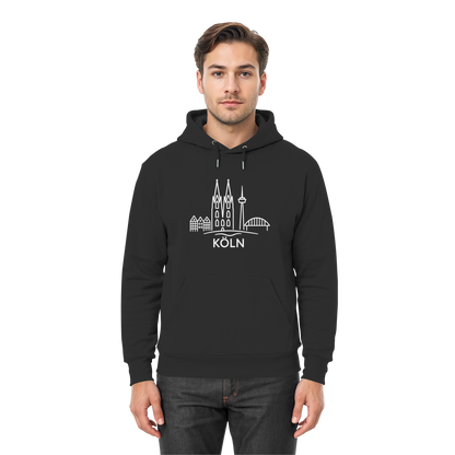 Köln Skyline (großer Druck auf der Brust) - Premium Unisex Hoodie
