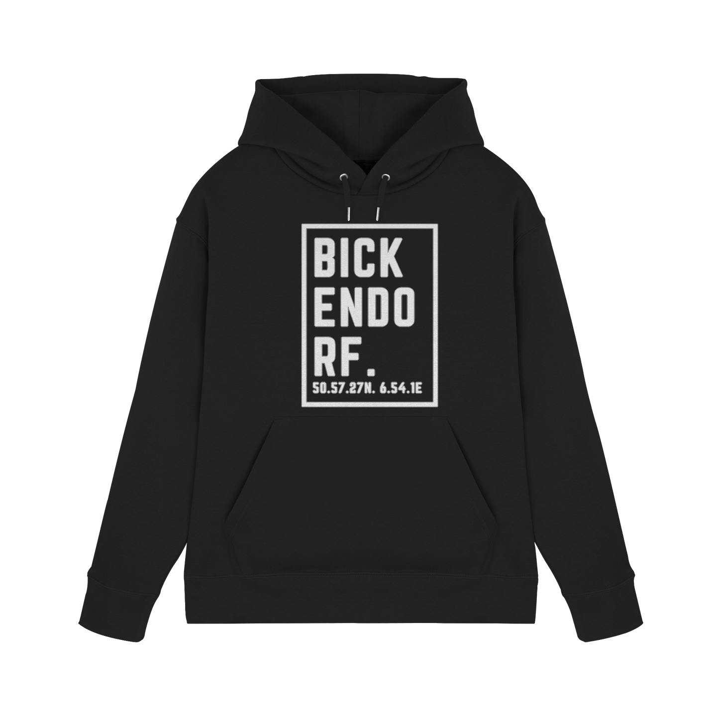 Bickendorf Koordinaten (großer Druck auf der Brust) - Premium Unisex Hoodie