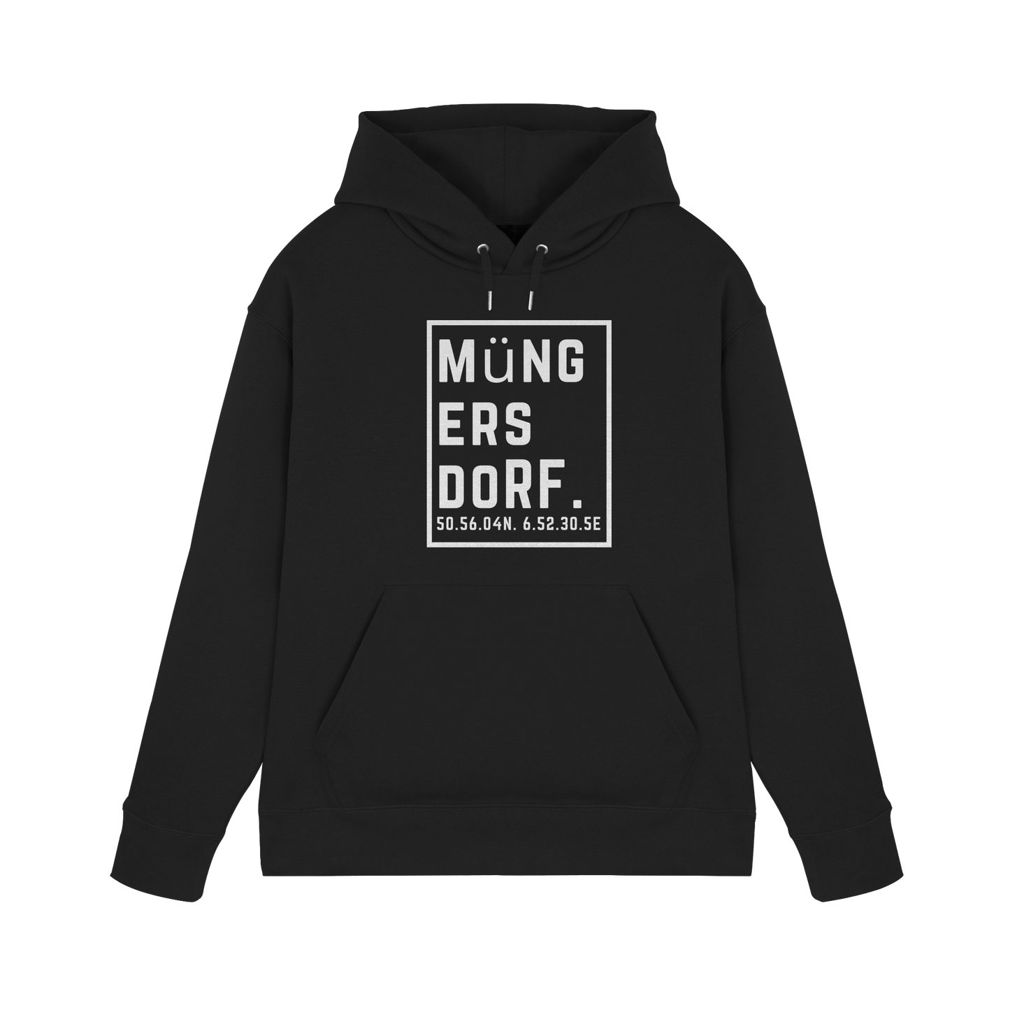Müngersdorf Koordinaten (großer Druck auf der Brust) - Premium Unisex Hoodie
