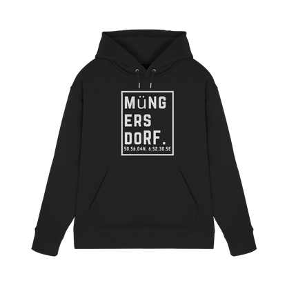 Müngersdorf Koordinaten (großer Druck auf der Brust) - Premium Unisex Hoodie