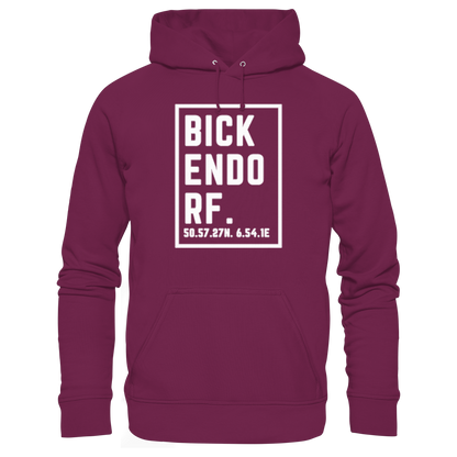 Bickendorf Koordinaten (großer Druck auf der Brust) - Premium Unisex Hoodie