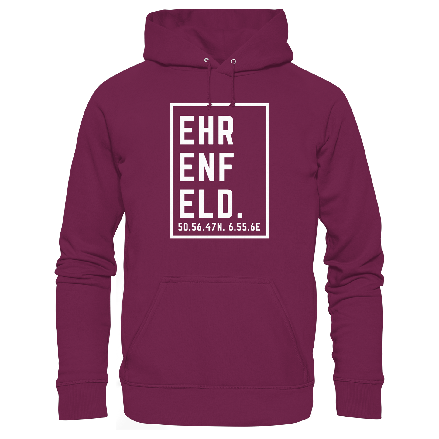 Ehrenfeld Koordinaten (großer Druck auf der Brust) - Premium Unisex Hoodie