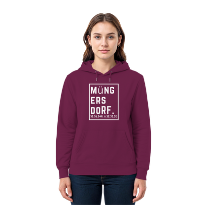 Müngersdorf Koordinaten (großer Druck auf der Brust) - Premium Unisex Hoodie