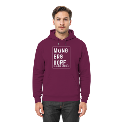 Müngersdorf Koordinaten (großer Druck auf der Brust) - Premium Unisex Hoodie