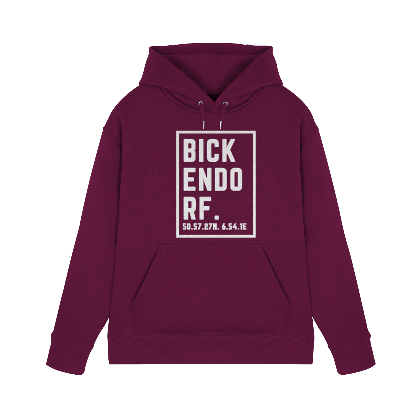 Bickendorf Koordinaten (großer Druck auf der Brust) - Premium Unisex Hoodie