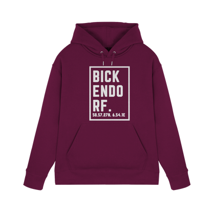 Bickendorf Koordinaten (großer Druck auf der Brust) - Premium Unisex Hoodie