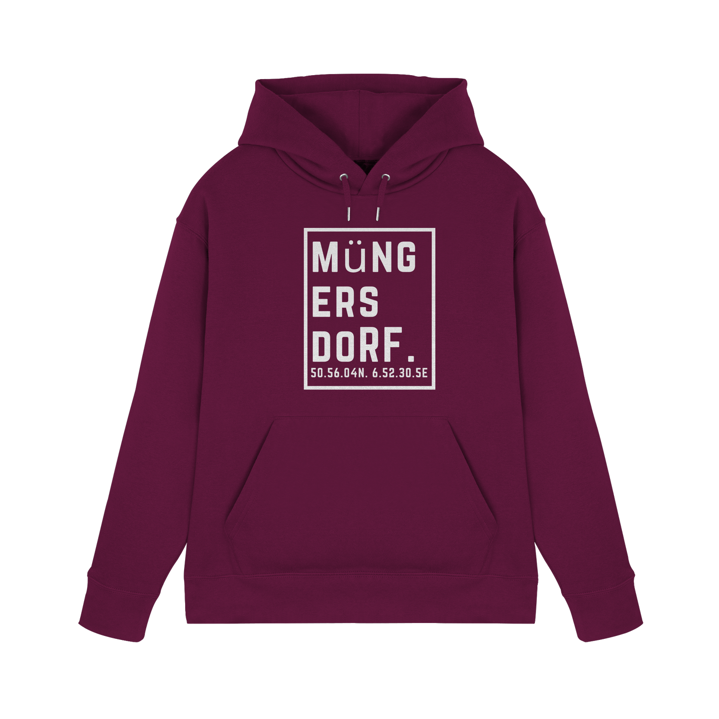 Müngersdorf Koordinaten (großer Druck auf der Brust) - Premium Unisex Hoodie