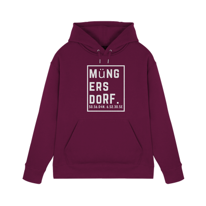 Müngersdorf Koordinaten (großer Druck auf der Brust) - Premium Unisex Hoodie