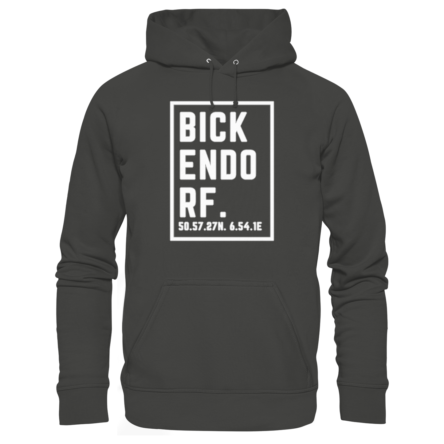 Bickendorf Koordinaten (großer Druck auf der Brust) - Premium Unisex Hoodie