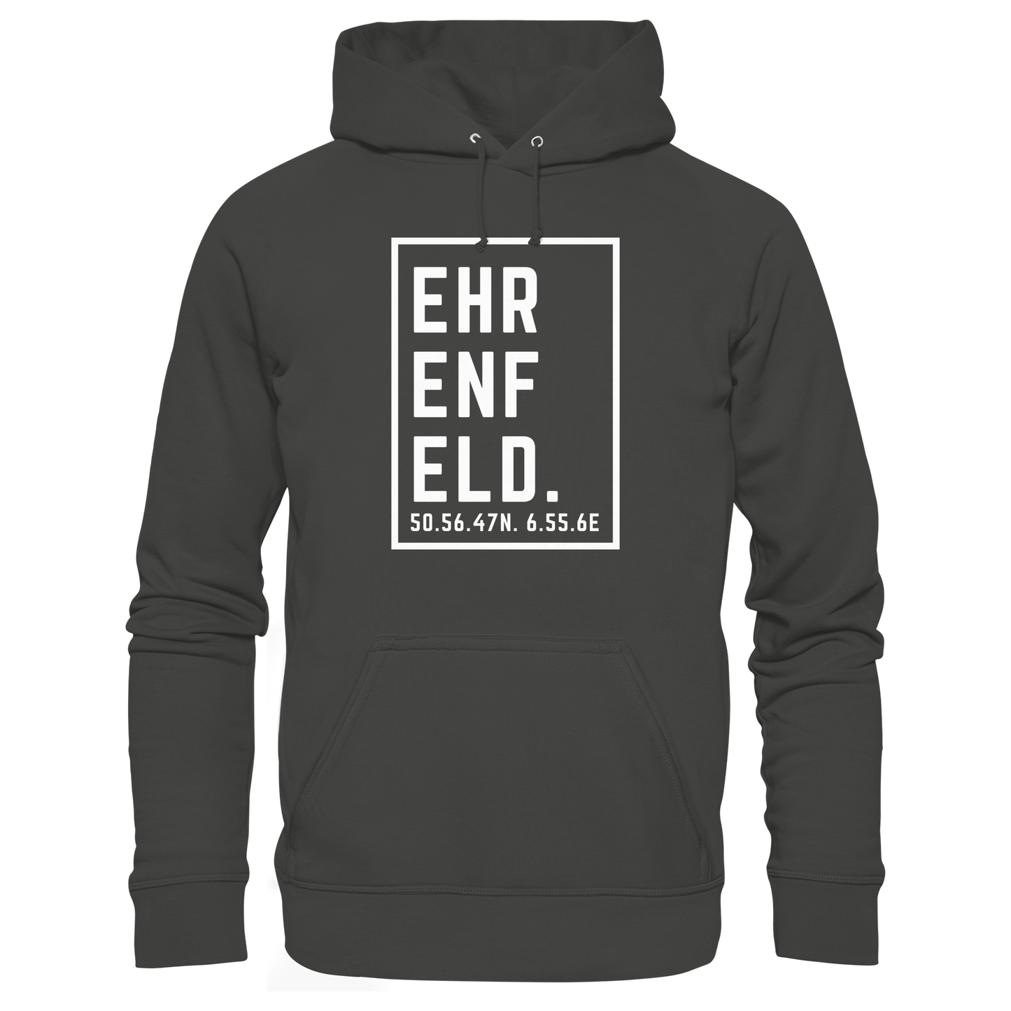 Ehrenfeld Koordinaten (großer Druck auf der Brust) - Premium Unisex Hoodie