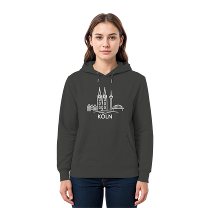 Köln Skyline (großer Druck auf der Brust) - Premium Unisex Hoodie