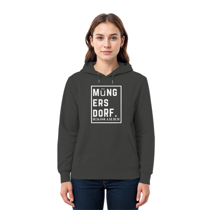Müngersdorf Koordinaten (großer Druck auf der Brust) - Premium Unisex Hoodie