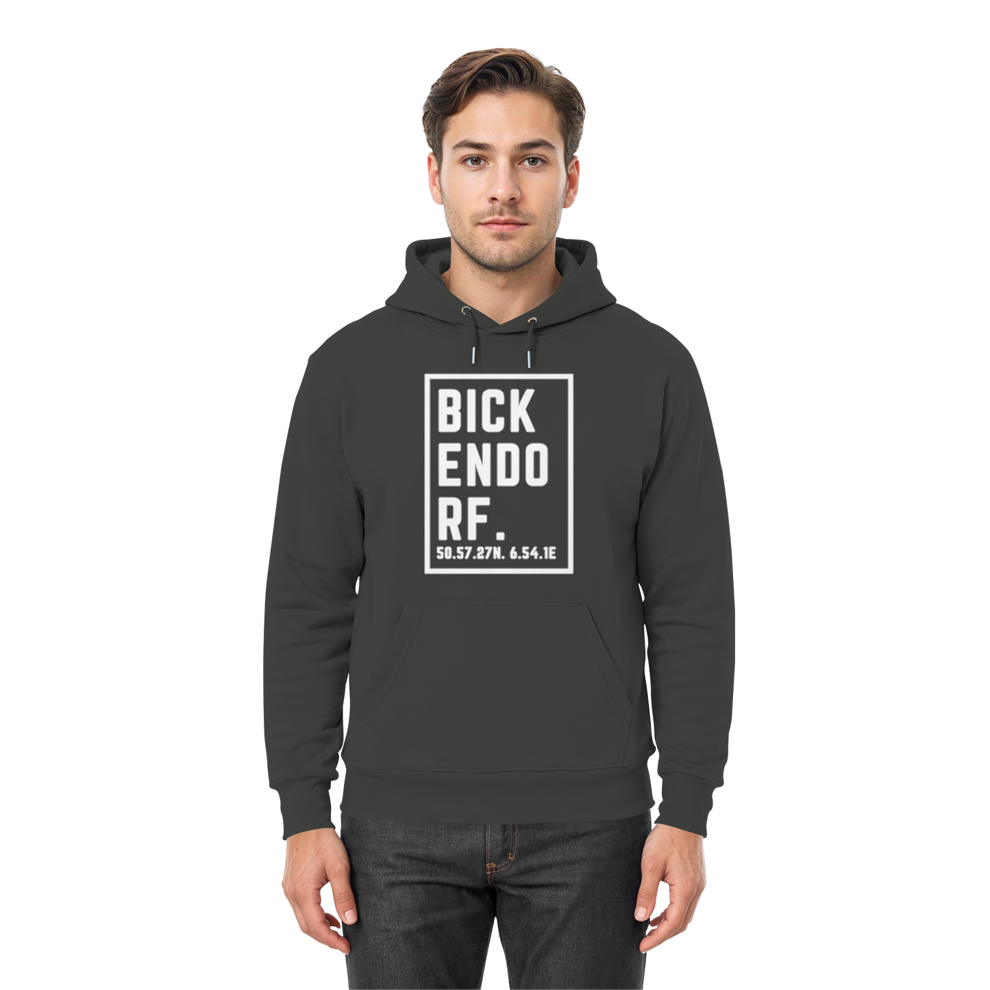 Bickendorf Koordinaten (großer Druck auf der Brust) - Premium Unisex Hoodie