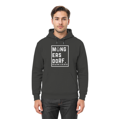 Müngersdorf Koordinaten (großer Druck auf der Brust) - Premium Unisex Hoodie