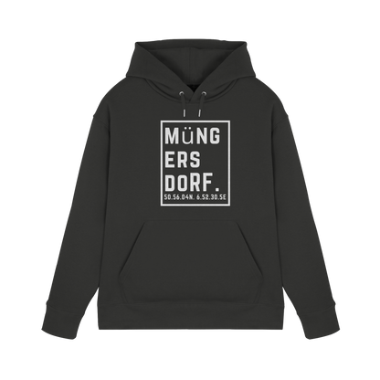 Müngersdorf Koordinaten (großer Druck auf der Brust) - Premium Unisex Hoodie