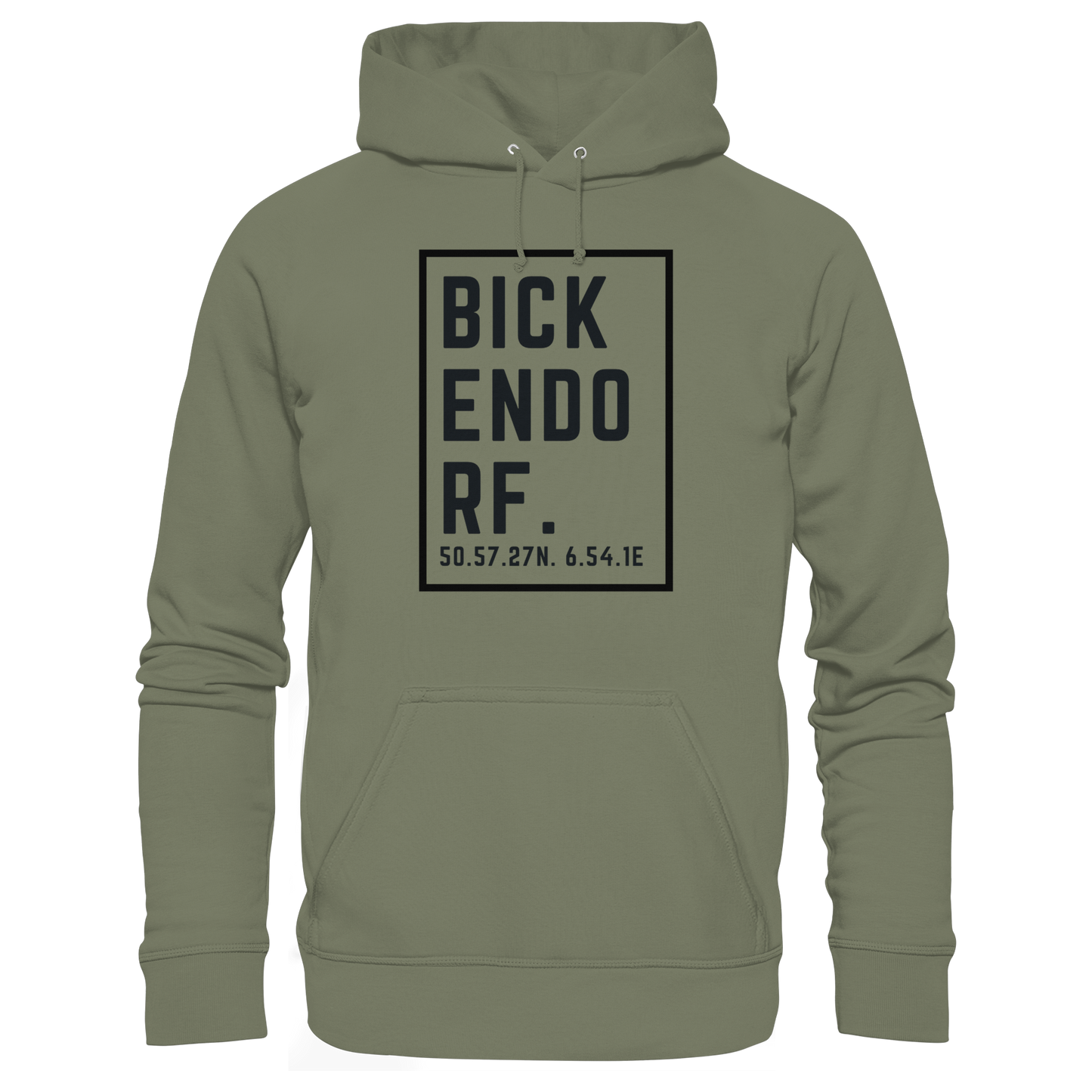 Bickendorf Koordinaten (großer Druck auf der Brust) - Premium Unisex Hoodie